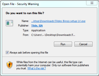 Windows sistēmas drošības logs